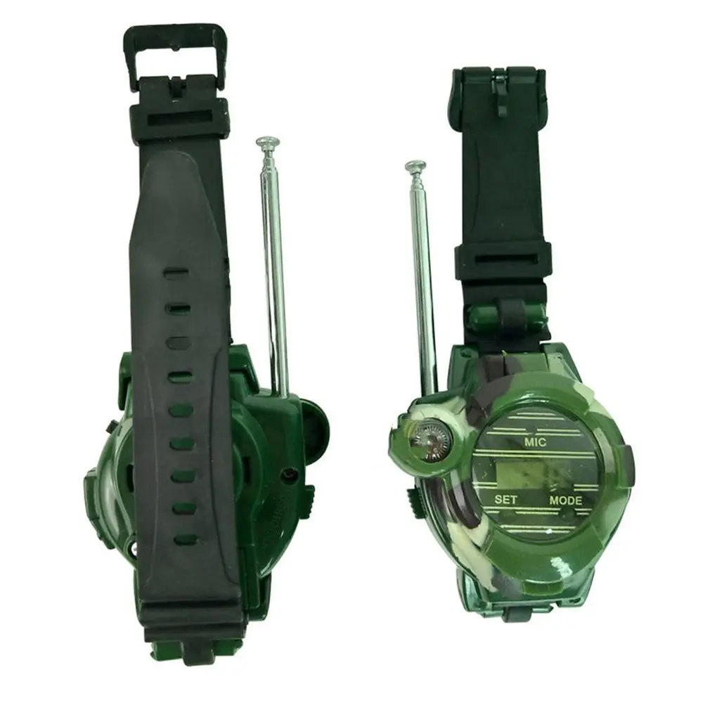 2pcs Walkie Talkies Watches Toys for Kids 7 in 1 Camouflage 2 Way Radios Mini Walky Talky Interphone Clock Children Toy 5