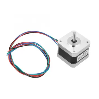 

3D Printer Stepper Motor Driver 5mm Shaft 12V 0.4A 1.8 Degree 4 Wire Cable Stepper Motor Driver Printer Motor
