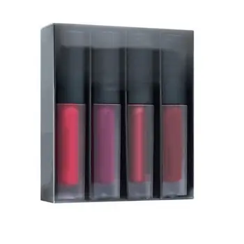 

4Pcs Women Matte Liquid Glosses Cosmetic Professional Makeup Gift cosmetics sets make-up kit lipstick set Beauty