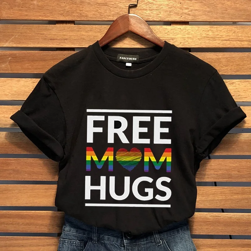 LGBT Tshirts For Women Rainbow Pride Tshirt Female Love Lesbian Tops Letter Print Tops Tees