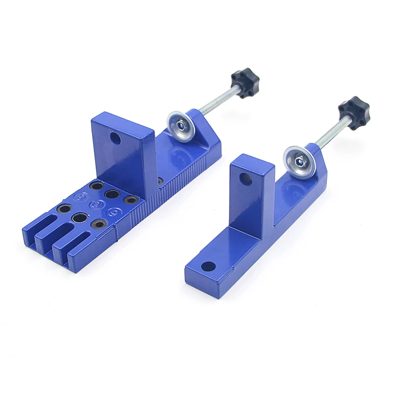 Universal Doweling Jig Set with Aligning Clamps Dowel Pins and Stop Collars blue Universal Doweling Jig Set Stainless steel