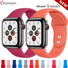 Спортивный ремешок для apple watch 38 мм 42 мм correa iwatch 4 ремешок 44 мм 40 мм силиконовый резиновый ремешок для часов Браслет apple watch 5 4 3 2