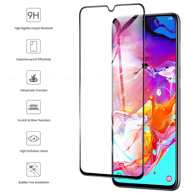 9D закаленное Стекло на samsung Galaxy A10 A20 A30 A40 A50 A60 A70 A80 A90 защитная пленка на переднюю панель для samsung A30s A50s A20e