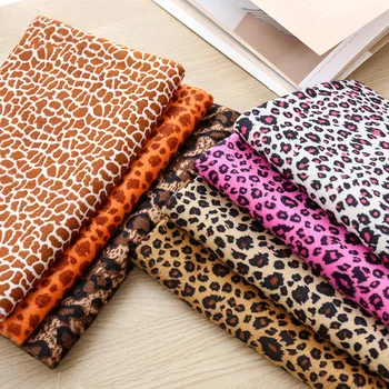 

100*150cm Short Plush Fabric Leopard Tiger Cow Pattern Fabric For Diy Garment Sofa Cover Toy Carpet Sewing Patchwork Accessories