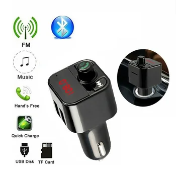 

1X Bluetooth V4.2 Wireless FM Transmitter Radio MP3 Player USB Charger Handsfree