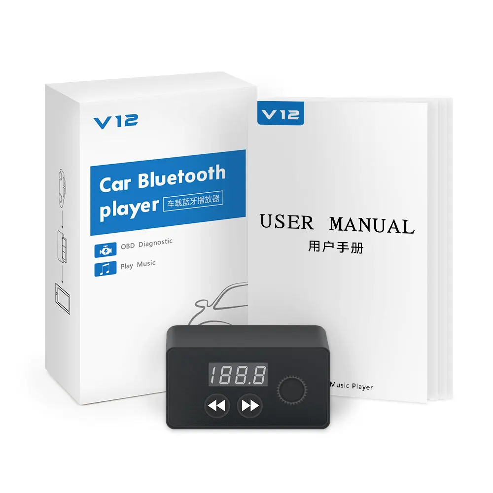 ELM327+ OBD2 музыкальный плеер 2 в 1 OBD2 сканер Bluetooth 4,0 OBD 2 OBD2 автомобильный диагностический инструмент ELM 327 ODB2 сканер инструмент