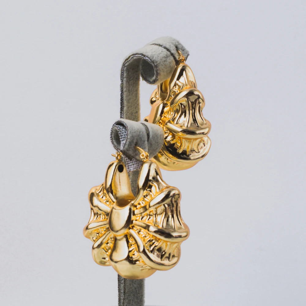 Diana Baby Jewelry Earrings New Copper Gold Planted Big Hoop African Dubai Earrings For Women High Quality Classic Wedding Party