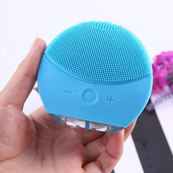 

USB Silicone Face Cleansing Brush Mini Massage Waterproof Facial Cleansing Tool Soft Deep Face Pore Cleanser Brush Skin Care