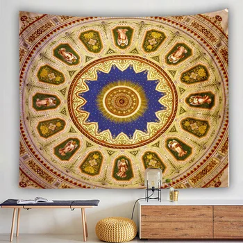 

European and American style characteristic mandala circle home tapestry yoga blanket decoration