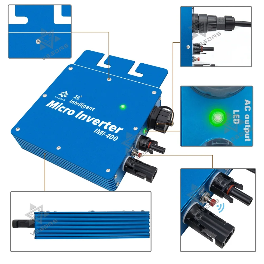 400w microinversor de onda senoidal pura 110v 220v para 300w 350w pv 02