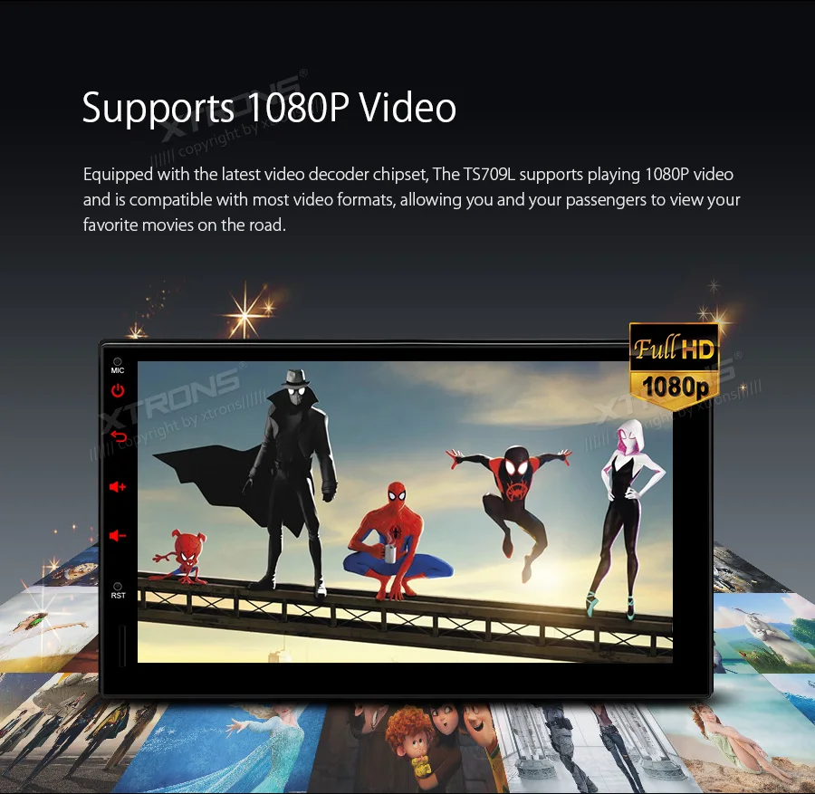 Best XTRONS Universal 7" Head Unit Android 9.0 Car Multimedia Player Radio Stereos 1080p Video Steering wheel GPS RCA OBD NO DVD 7