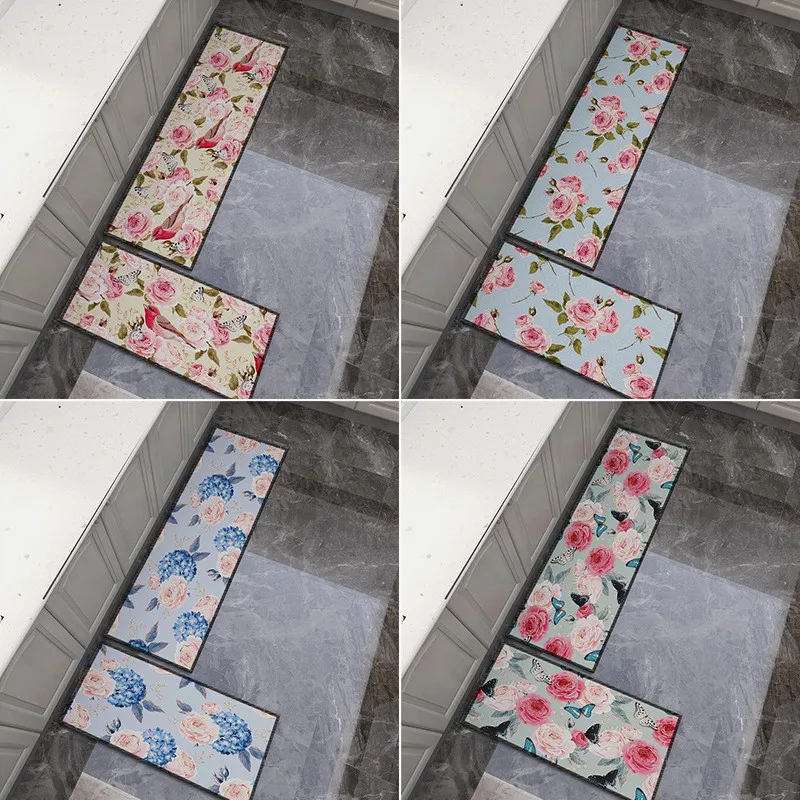 

Kitchen Mat Anti-slip Doormat Living Room Bedroom Carpet Balcony Bathroom Mat Toilet Hallway Porch Rug Nordic Machine Washable