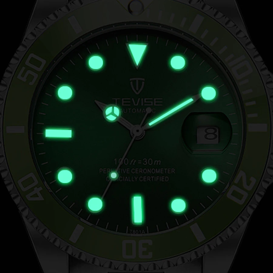 Tevise автоматические механические часы Diver спортивные роскошные Брендовые мужские часы деловые наручные часы Мужские часы Relogio Masculino