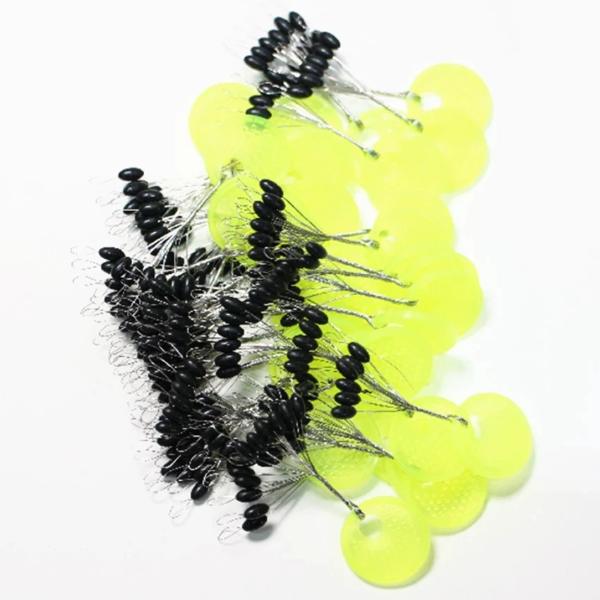 60pcs Fishing Float Bobber Rubber Space Beans Sea Carp Fly Fishing Oval Stopper fishing tools fishing tool fishing accessories fishing float fishing tackle