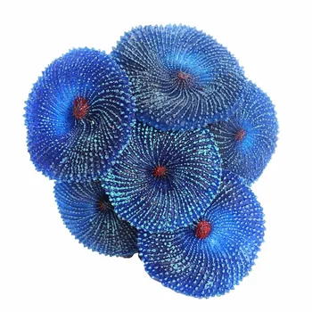 

BLUE RED GREEN DECORATION AQUARIUM ARTIFICIAL RESIN CORAL SEA PLANT ORNAMENT SILICONE NONTOXIC