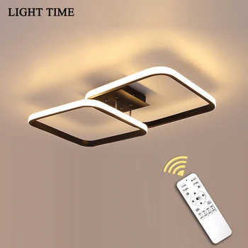 

Black Led Chandeliers Lighting For Living room Dinning room Bedroom Balcony Corridor Square Surface Mounted Chandelier Fixtures