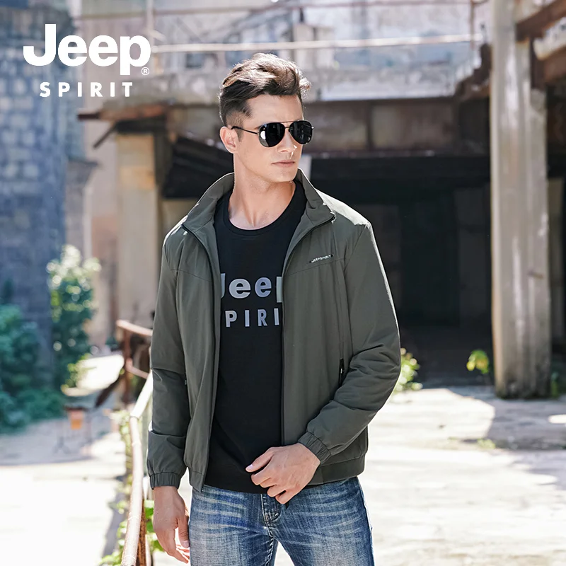 JEEP SPIRIT/Новые осенние куртки, Повседневная ветровка с воротником-стойкой, быстросохнущая военная куртка, большие размеры, M-4XL, пальто для мужчин