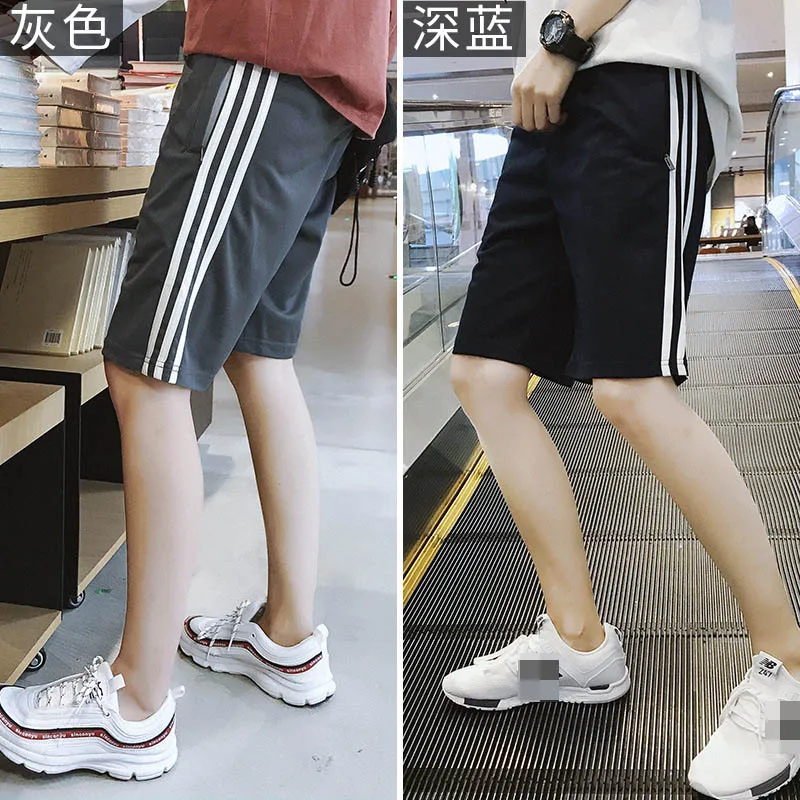 Side stripes Sports Jogging Straight Drawstring Waist Men Solid Color Shorts Men Casual Fashion Shorts Male Slim Fit Short Pants Side stripes Sports Jogging Straight Drawstring Waist Men Solid Color Shorts Men Casual Fashion Shorts Male Slim Fit Short Pants