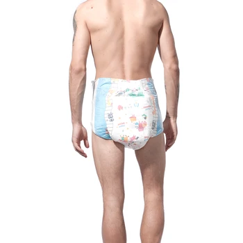 

Rainbow Week Diaper ABDL Adult Size Diaper 6000ml Absorbtive Elastic Waistline Boy Girl DDLG Diaper Dummy Dom 6pcs In A Pack