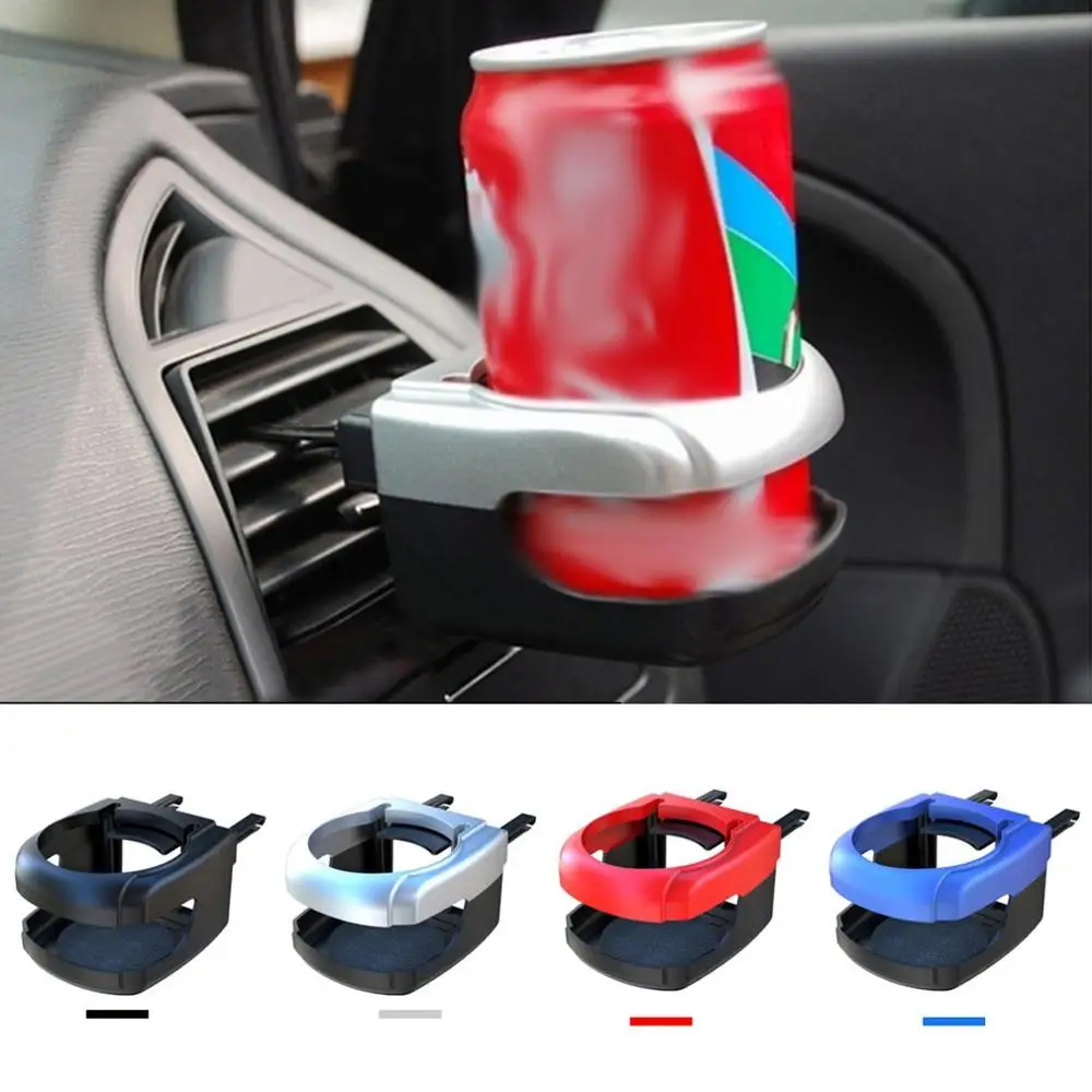 Car Cup Holder Coffee Organizer Auto Drinking Air Condition Vent Outlet Clip-on Auto Car Truck Vehicle;Black Candybarbar