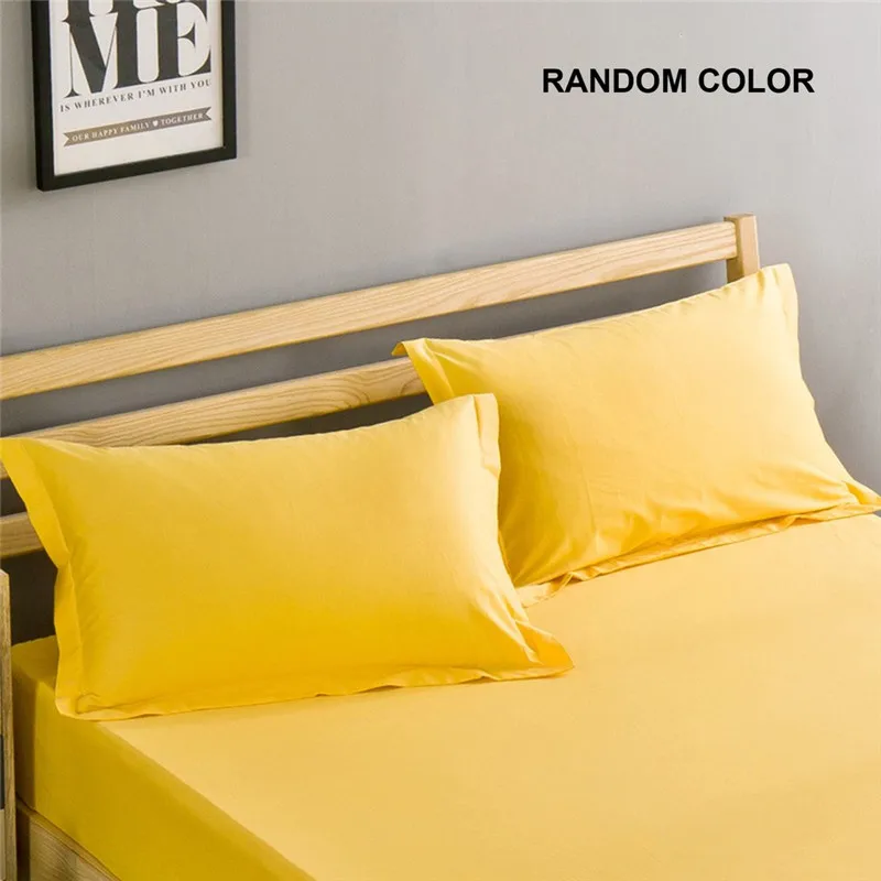 Modern Design Solid Color Pillow Case Full Cotton Bed Pillowcase 48cmx74cm Pillow Cover Super Soft Pillowcase Cover - Цвет: 2