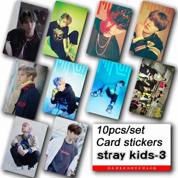 

10pcs/set Stray kids KPOP photo cards stickers album sticky adshesive kpop Stray kids lomo card photocard sticker fashion NEW