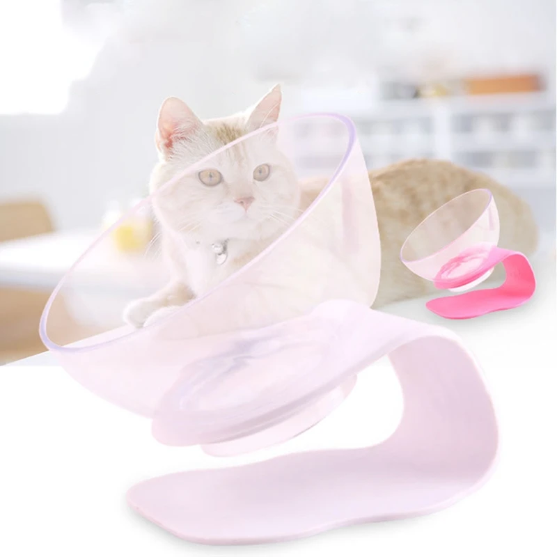 Non-Slip Nontoxic Adjustable Pet Lifting Bowl Oblique Mouth Spine Protection Cat Bowl Dog Feeder Pet Feeding Bowl