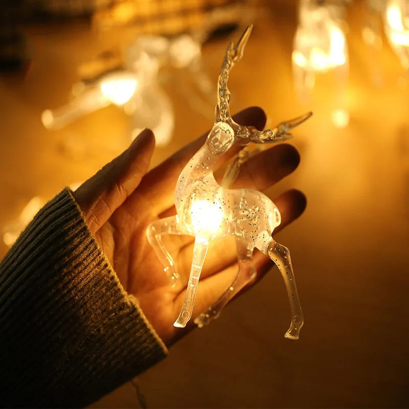 Прозрачный СВЕТОДИОДНЫЙ светильник Sika deer renifer без аккумулятора USB 10 светодиодов