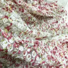 GLace 1Y/лот 3D шифон цветок швейная сетка ткань для свадебного платья ткань лоскутное кружевные аксессуары TX1360