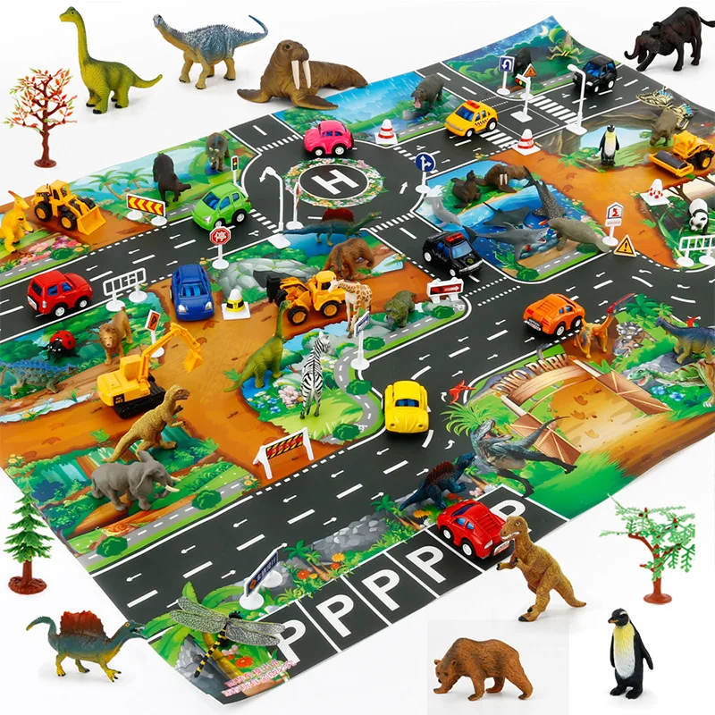 

Science Cognitive CHILDREN'S Toy Model Dinosaur Oceans Wild Animal World Scene Storage Box Set