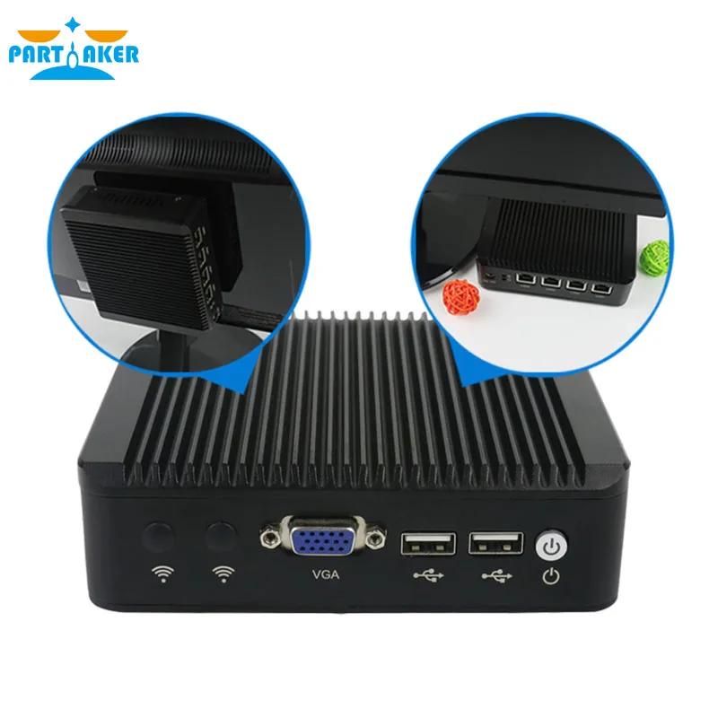 Мини сервер parмягкий N10 Plus Домашний ПК четырехъядерный ЦПУ j1900 4 процессора intel lan