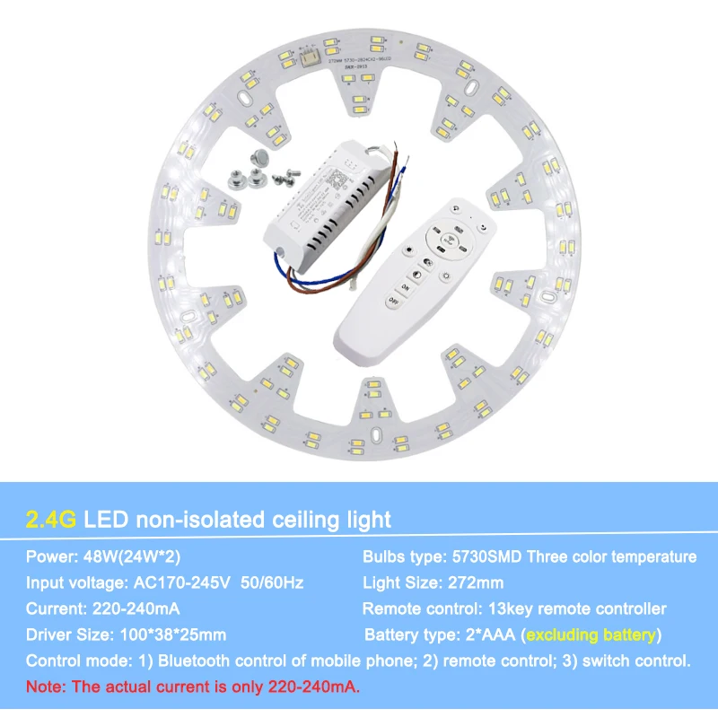 Smart2.4G инфракрасный Promise AC85-265V с потолочным пультом дистанционного управления Светодиодный светильник для потолочного светильника - Body Color: I-24x2W2.4G