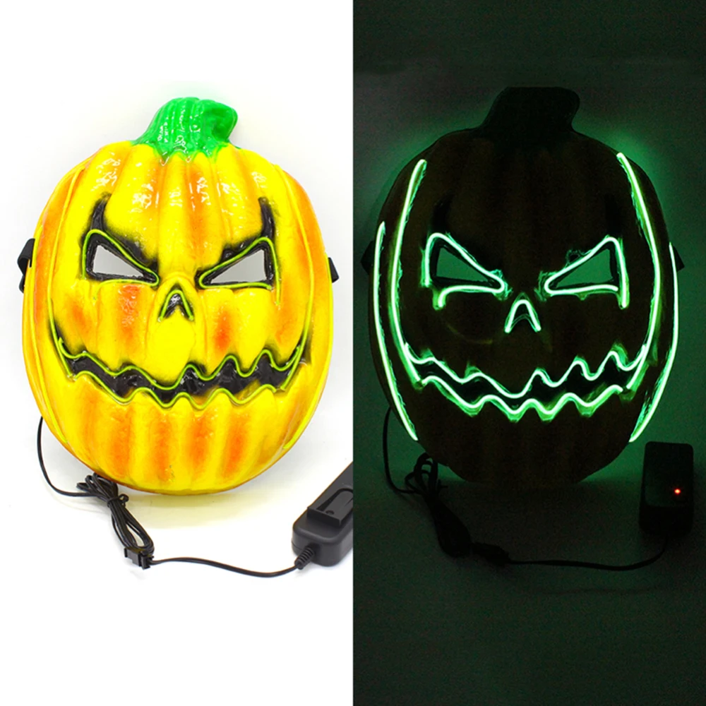 

Halloween Mask Creative Lights Costume Mask Party Mask For Cosplay Halloween Scary Pumpkin Mask Cold Light Mask