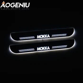 

LED Door Sill Acrylic Compatible For OPEL MOKKA 2012-2019Auto Pedal Exterior Scuff Plate Dynamic Light Car Sticker Accessories