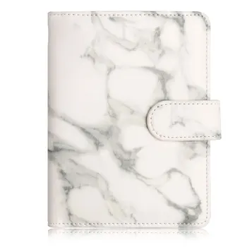 

Marble Texture RFID Blocking Buckle Anti Scan Passport Holder Vintage Card Storage Accessories Synthetic Leather Multi Function