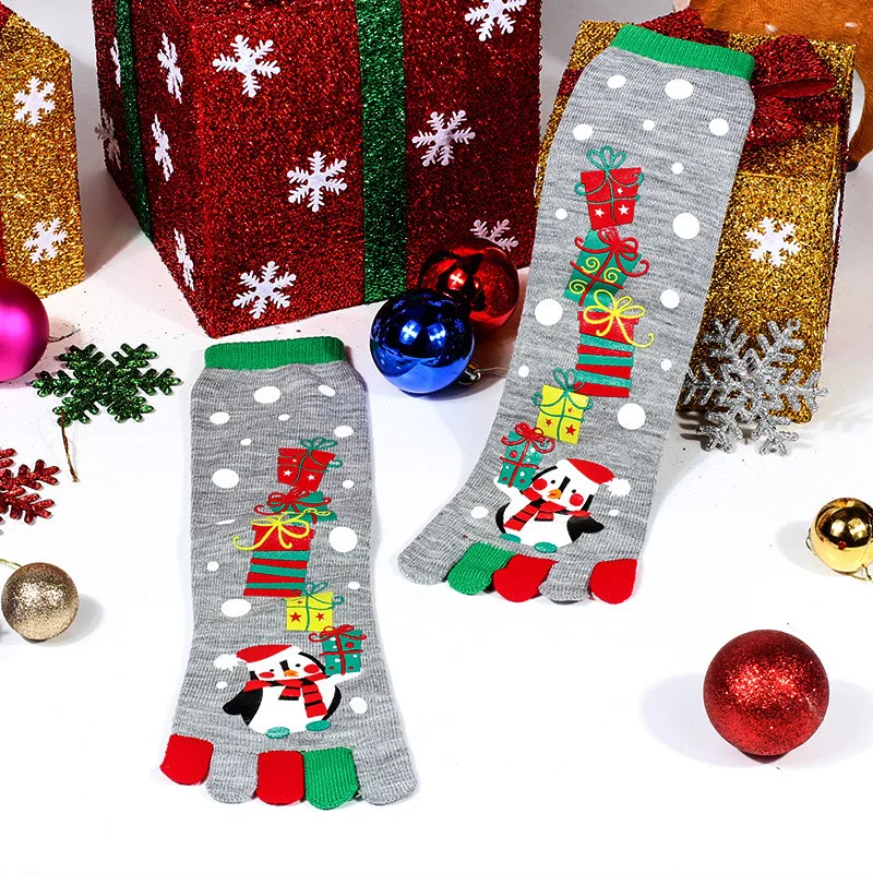 Хлопковые рождественские носки для женщин и мужчин; Новинка; сезон осень-зима; новогодние носки Санта-Клауса с изображением снежного лося