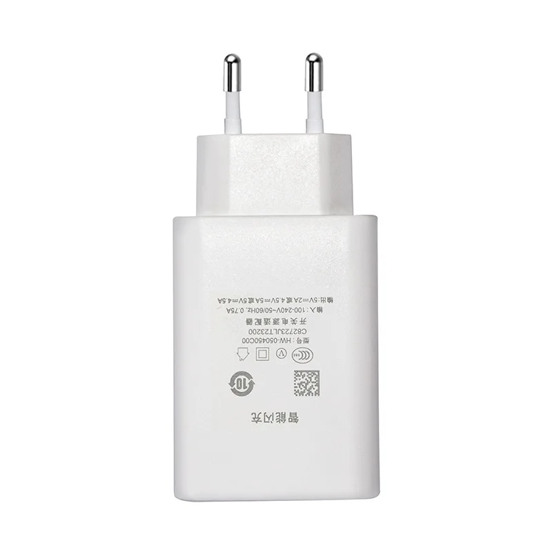 

For HUAWEI SuperCharge Fast Charger 5V 4.5A EU Plug Adapter 5A Type C Cable For HUAWEI P9 P10 Plus P20 p30 Pro Mate 20 Pro