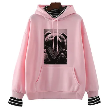

Hip Hop Bear Fashion Hoodie Womens Clothing Female Casual Harajuku Gothic 3d Punk 3d Shirt