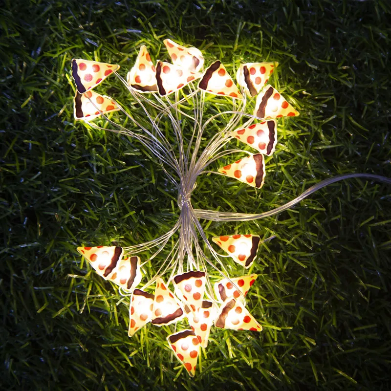 2M20LED Star Flamingos Pizza Copper Wire Lights String Bouquet Cakes Decor Gifts For Girlfriends Fairy Garland Birthday Party