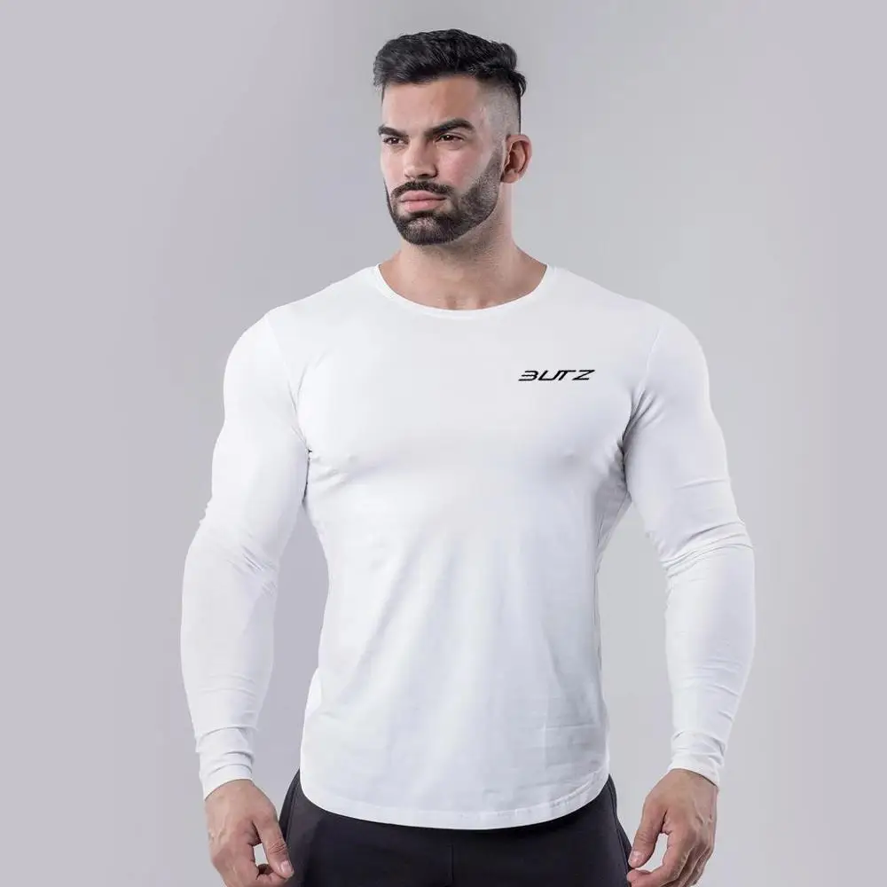 

Mens Sports Quick Dry Breathable T-Shirt Tights Tactical MMA T-shirt Gym Workout Compression Top Fitness Body building T-Shirt