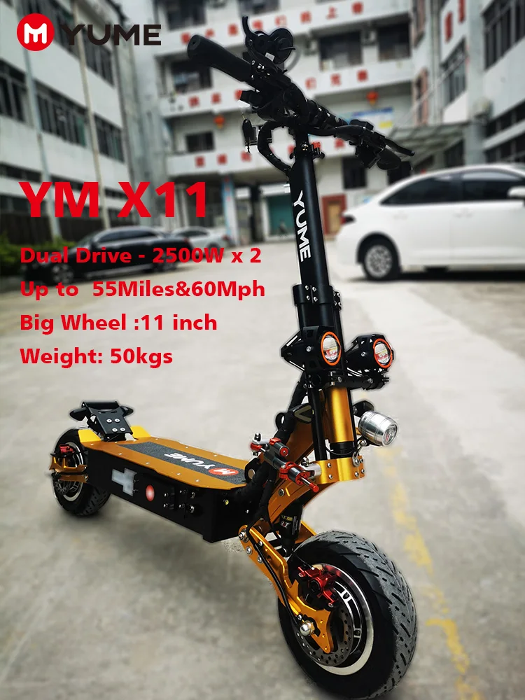 2022Hot YUME X11 11" 5000W Motor Off Road Tires Up to 55Miles&60mph