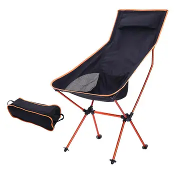 

Outdoor Folding Camping Chair Ultra Portable Fishing Beach Chair Aviation Aluminum Alloy Back Reclining Chair