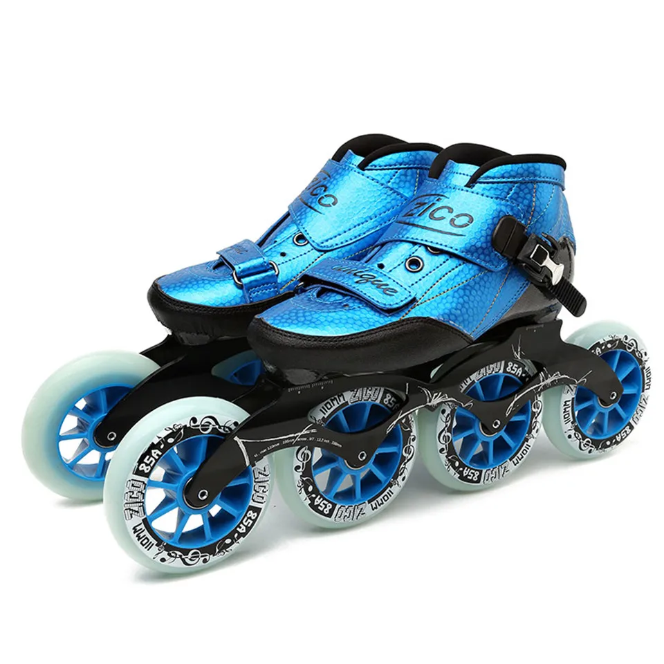 ZICO Speed Inline Roller Skates  4 Wheels Carbon Fiber Professional Racing skate 