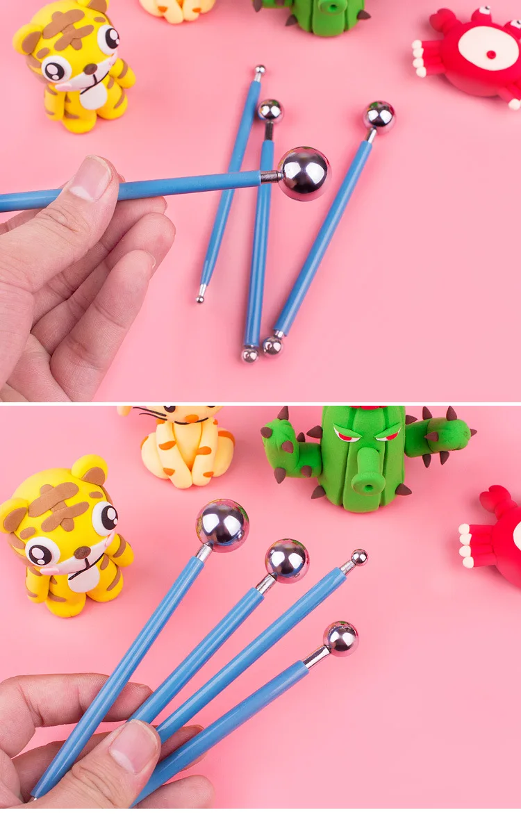 4 шт./компл. Профессиональный Slime инструмент Скульптура инструменты DIY Нержавеющая сталь Полимерная глина инструменты игрушки для глиняные изделия для резки