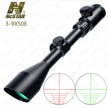 

Tactical Optical Sight NcSTAR 3-9X50 Hunting Rifle Scope Ranging Reticle Red Green Illuminated Angled Integral Sunshade