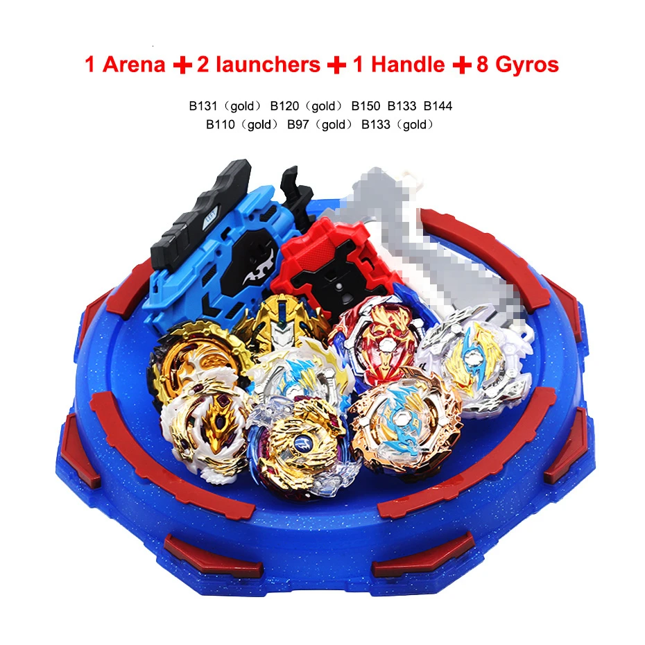 TAKARA TOMY Beyblade Arena fusion of Metal Avec Lanceur Beyblade explosion с пусковой установкой детские игрушки - Цвет: 8pcsset03