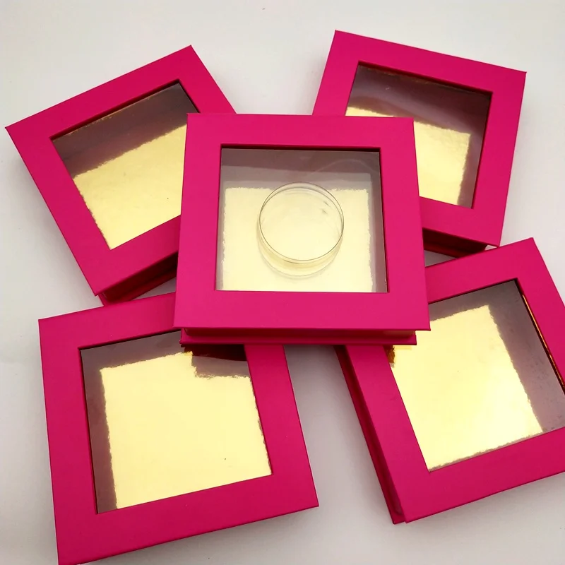 

Buzzme Wholesale Custom Packaging square Case With Tray Silk Lashes Private Label Logo Packing Box Empty Case