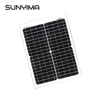 

SUNYIMA 1PCS 20W 18V Solar panel single crystal Plate painel Solars Charger For Phone Battery Power Bank