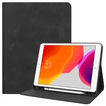 Чехол для iPad 10,2 Smart Funda, чехол-карандаш, держатель для нового iPad 7го поколения A2200 A2198, чехол-подставка в виде книги+ пленка+ ручка