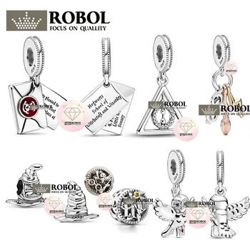 

High Quality Original 925 Sterling Silver Charm Magic Academy Series Charm Pendant Fit for DIY Bracelet Necklace Free Shipping